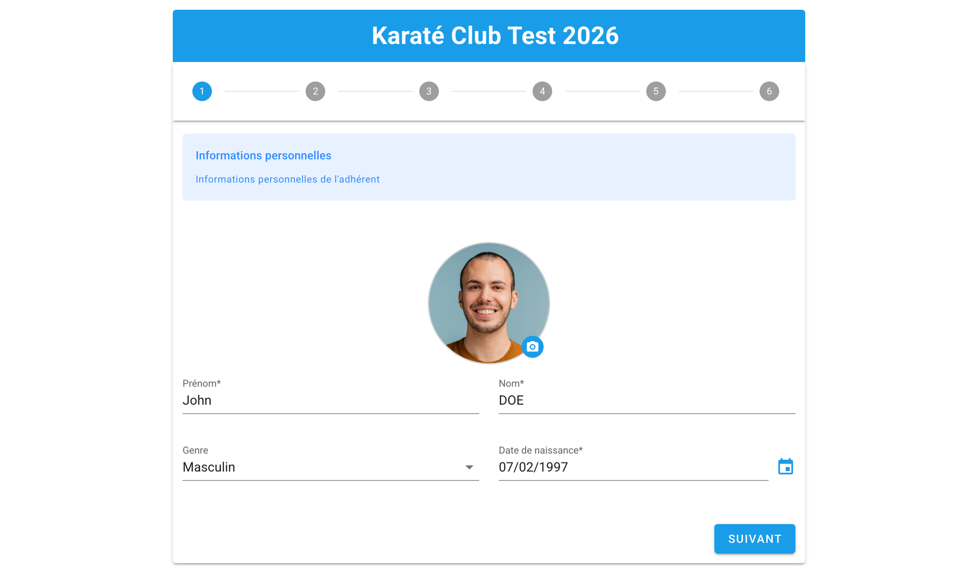 Registre adhérents Klubaro